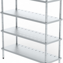 STACKING SHELVES 4 LAYERS PERFORATED