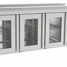 BENCH TYPE GLASS DOOR REFRIGERATOR